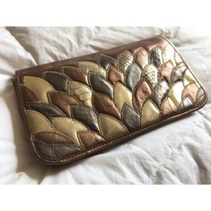 Vintage Oleg Cassini metallic clutch/shoulder bag